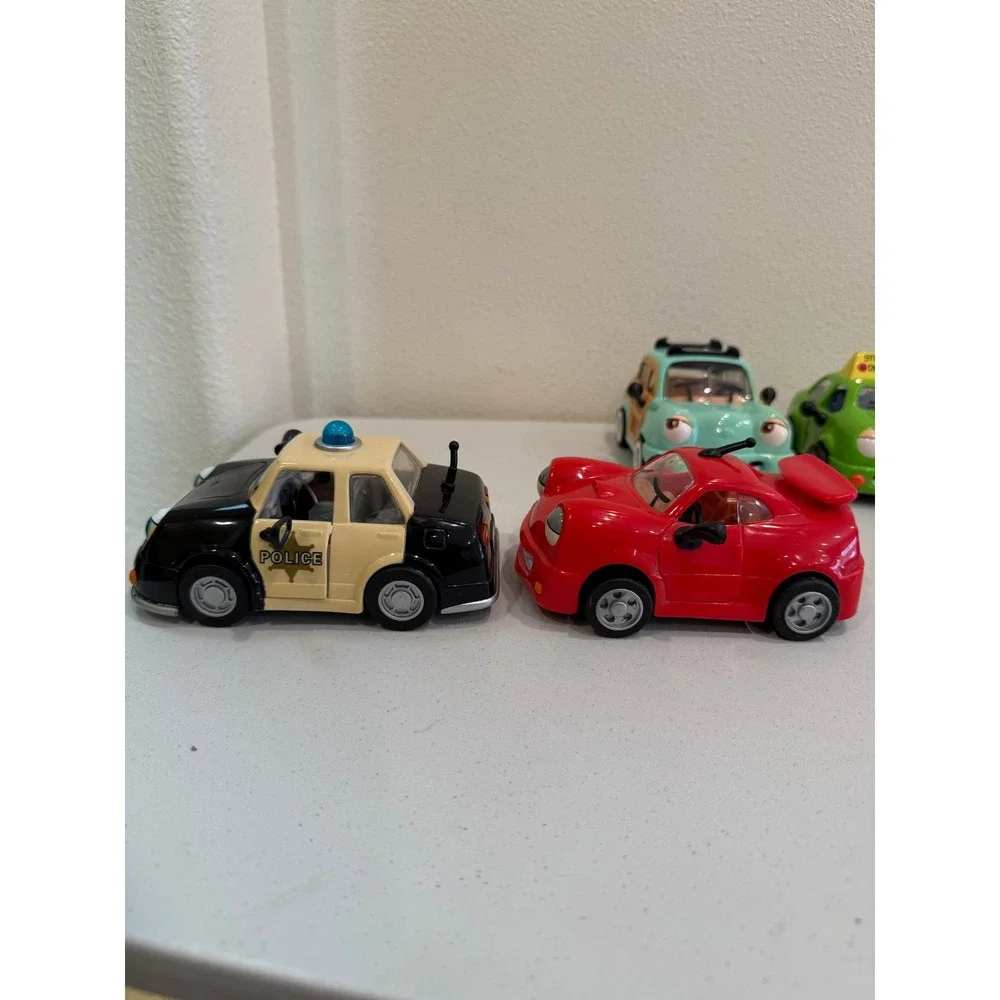 Chevron Cars Collectible Toy Vehicle Lot of 6 Police Taxi Student Driver Woody